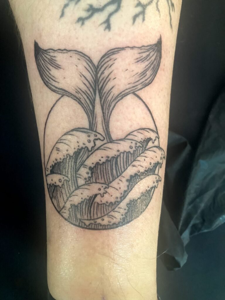 Meerestattoo gestochen bei Cawtattoo, in der Nähe von Köln